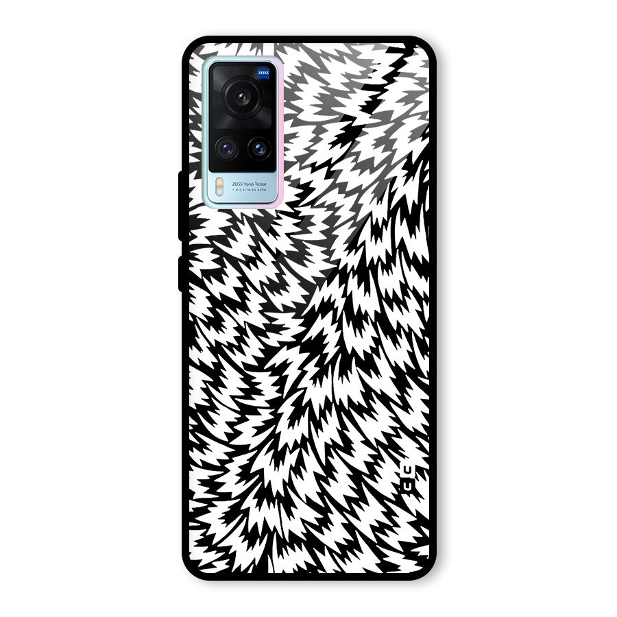 Lion Abstract Art Pattern Glass Back Case for Vivo X60