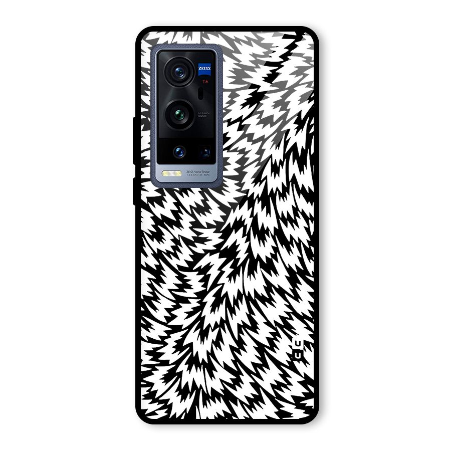 Lion Abstract Art Pattern Glass Back Case for Vivo X60 Pro Plus