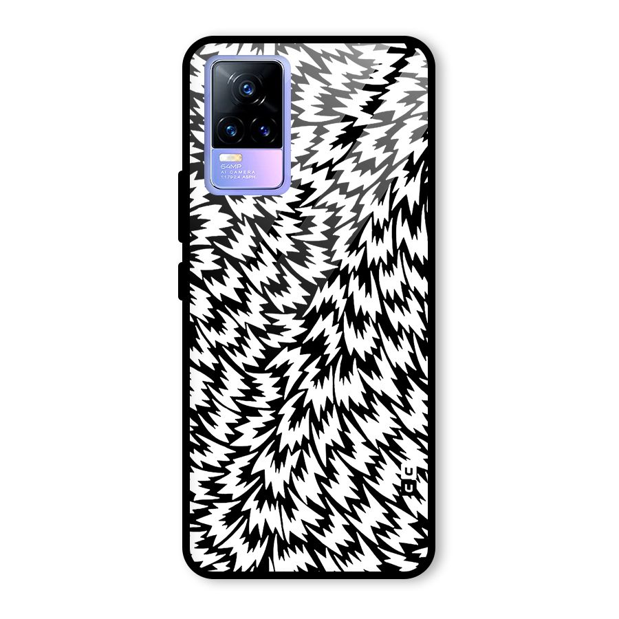 Lion Abstract Art Pattern Glass Back Case for Vivo Y73