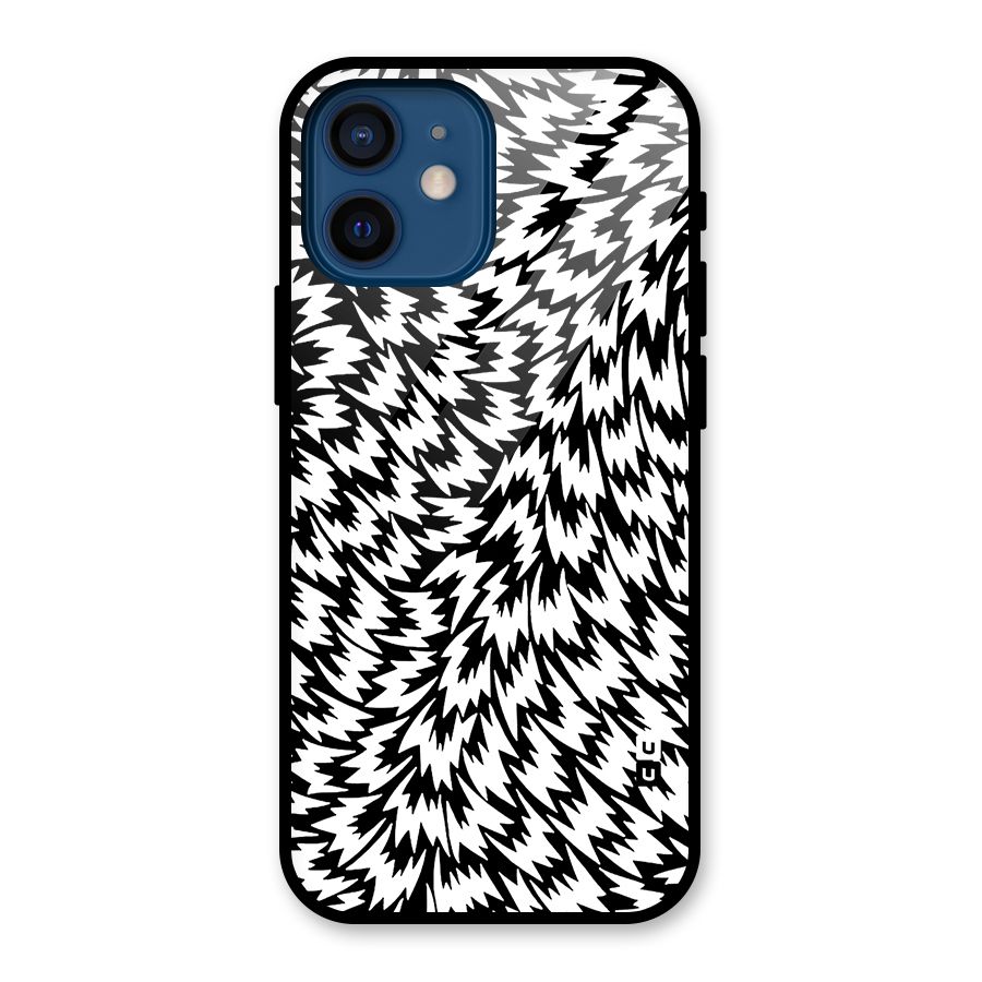 Lion Abstract Art Pattern Glass Back Case for iPhone 12 Mini