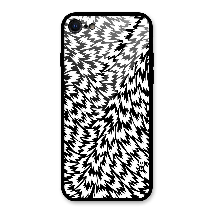Lion Abstract Art Pattern Glass Back Case for iPhone 7