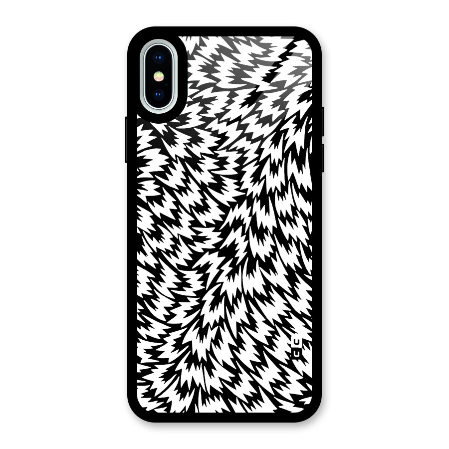 Lion Abstract Art Pattern Glass Back Case for iPhone XS