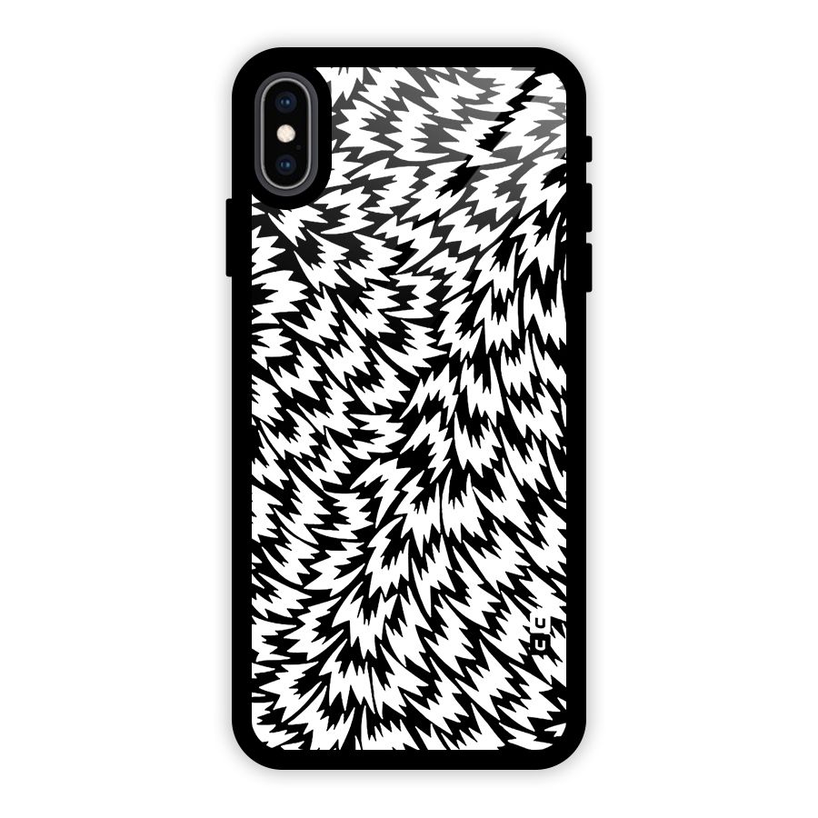 Lion Abstract Art Pattern Glass Back Case for iPhone XS Max
