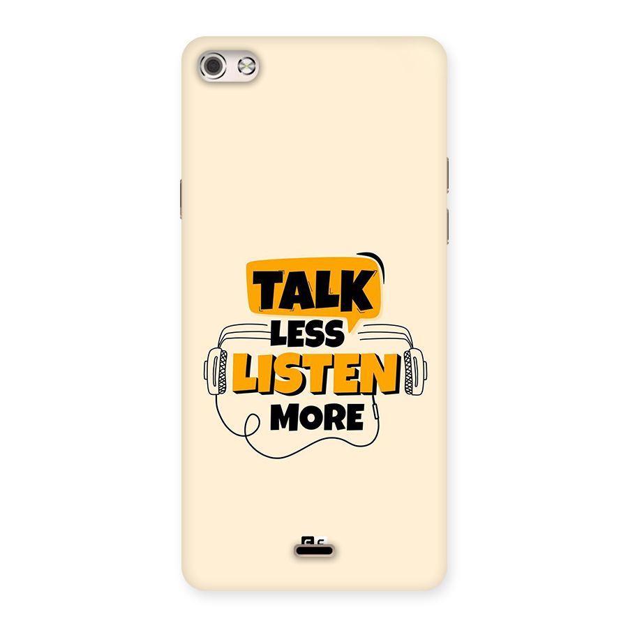 Listen More Back Case for Canvas Silver 5