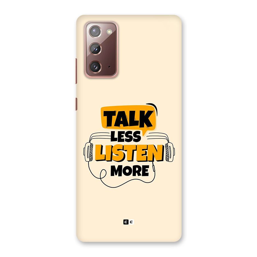 Listen More Back Case for Galaxy Note 20