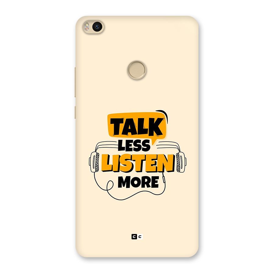 Listen More Back Case for Mi Max 2
