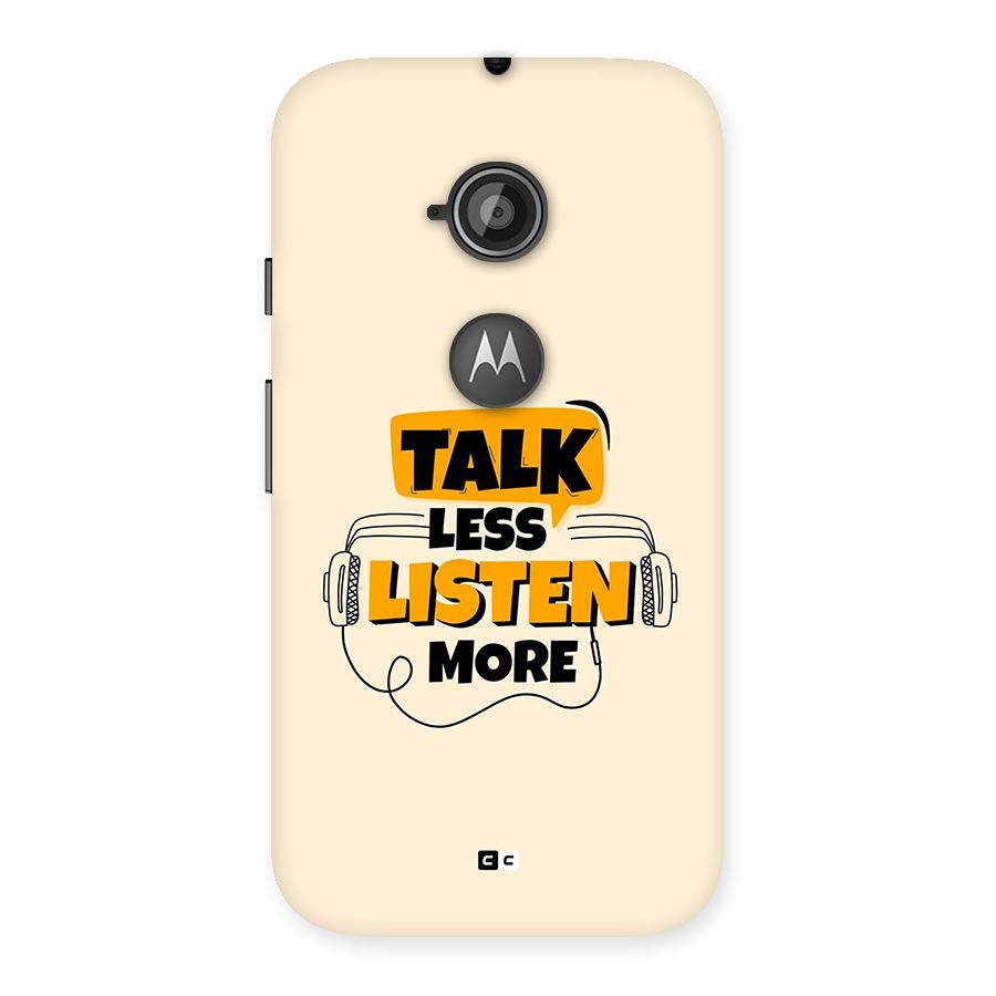 Listen More Back Case for Moto E 2nd Gen