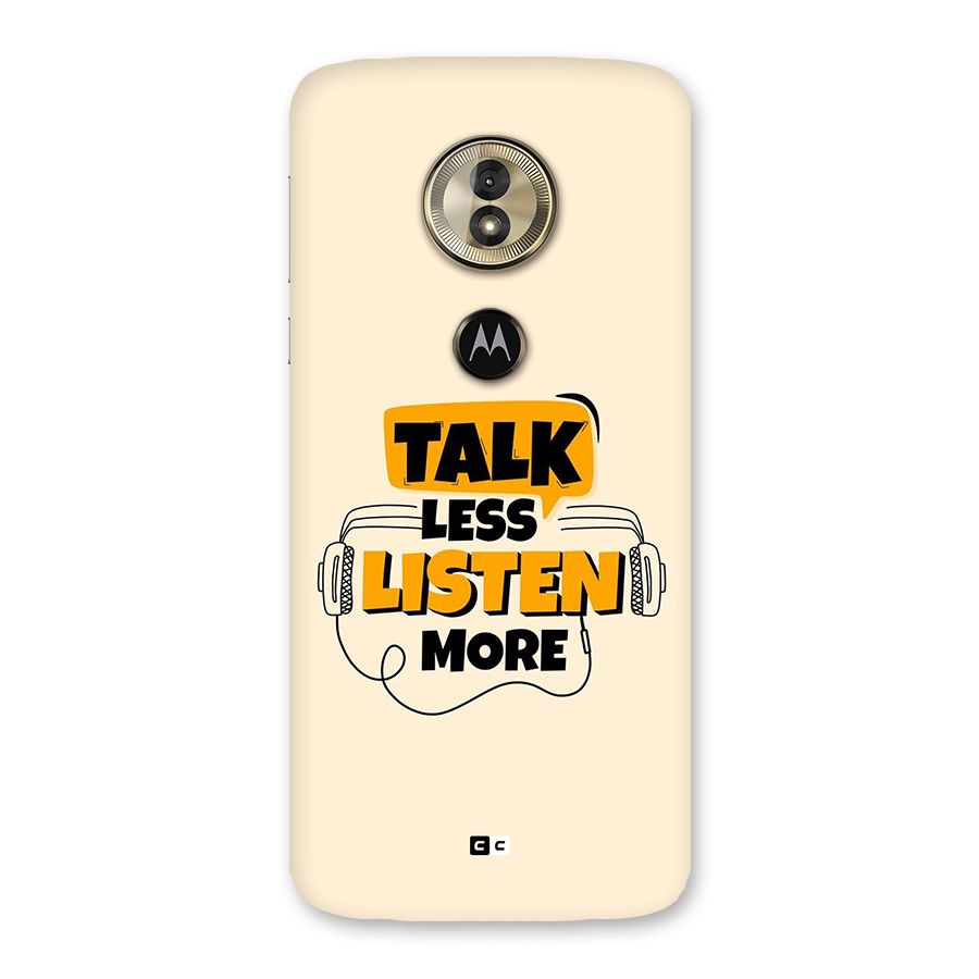 Listen More Back Case for Moto G6 Play