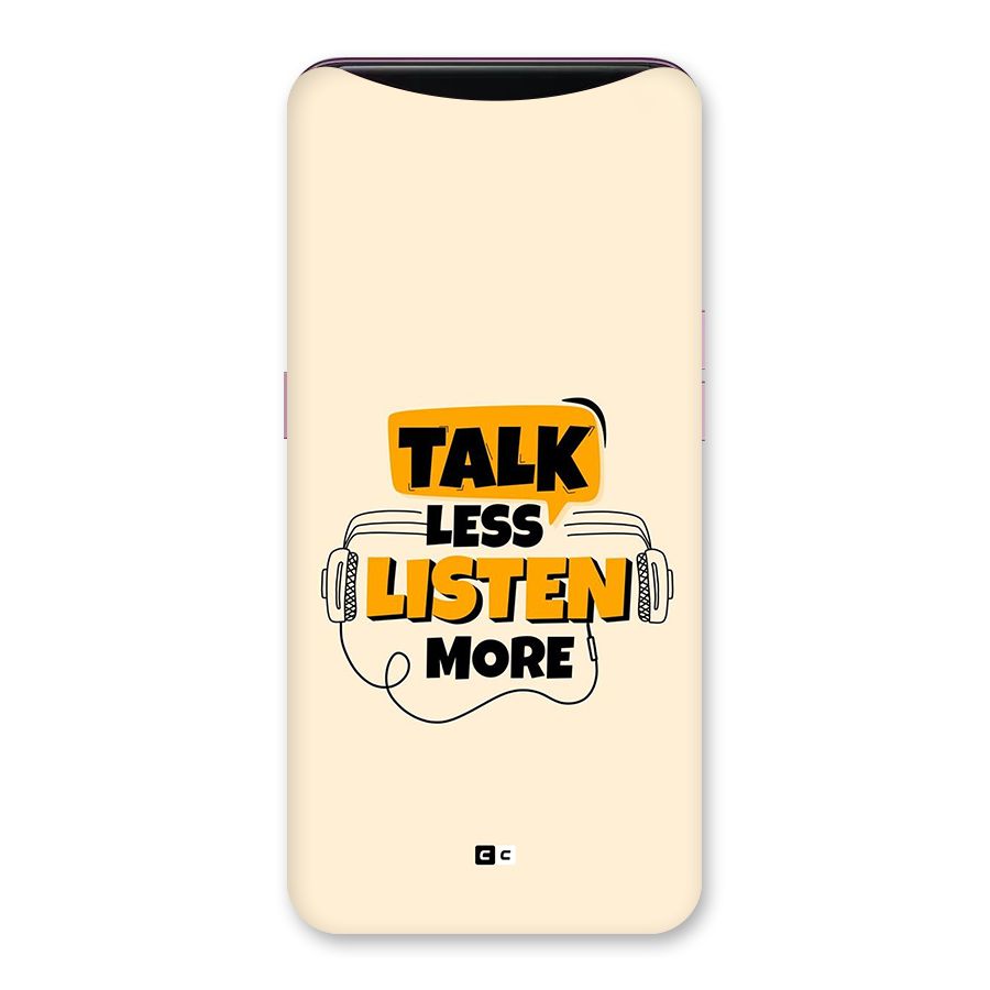 Listen More Back Case for Oppo Find X