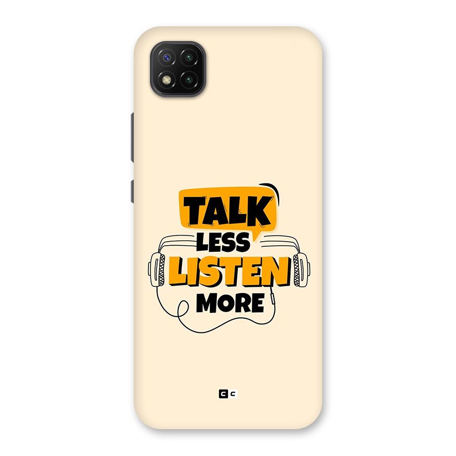 Listen More Back Case for Poco C3