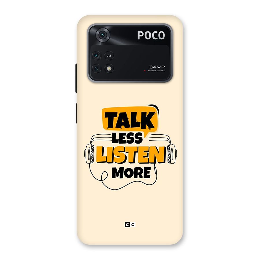 Listen More Back Case for Poco M4 Pro 4G