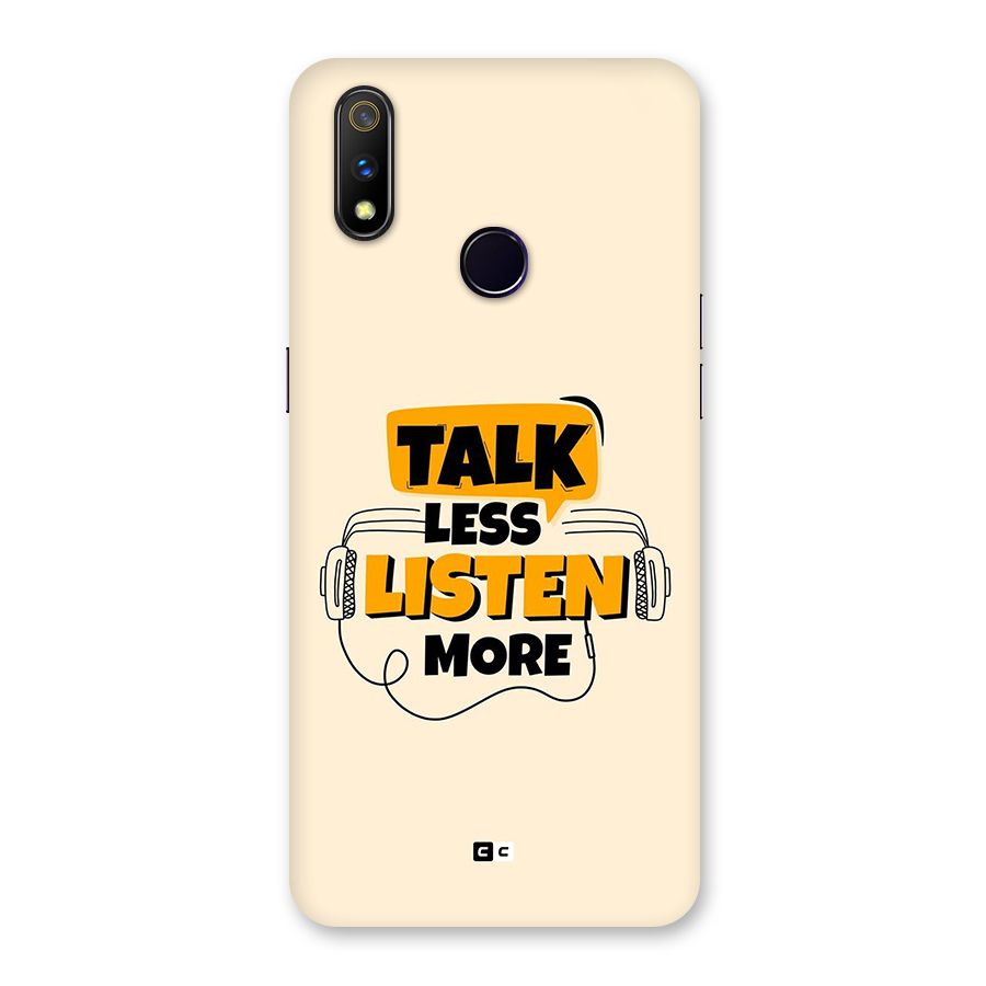 Listen More Back Case for Realme 3 Pro