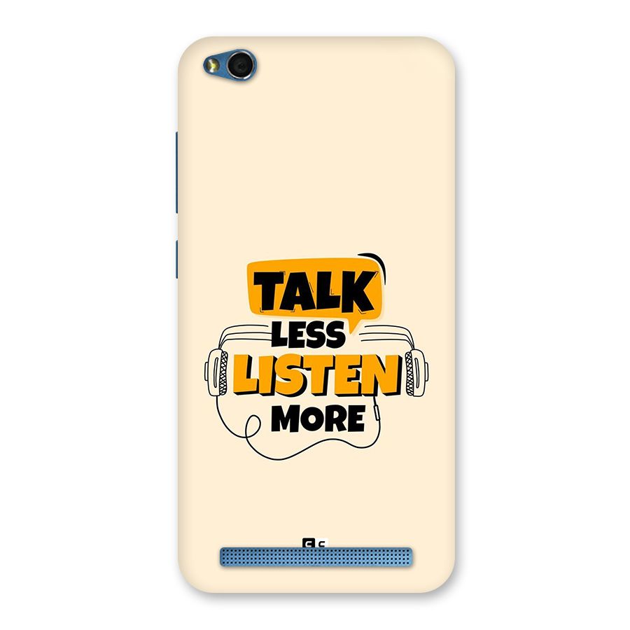 Listen More Back Case for Redmi 5A