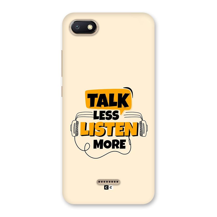 Listen More Back Case for Redmi 6A