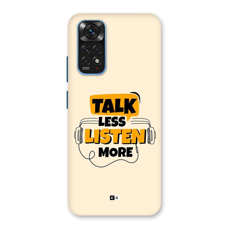 Listen More Back Case for Redmi Note 11S