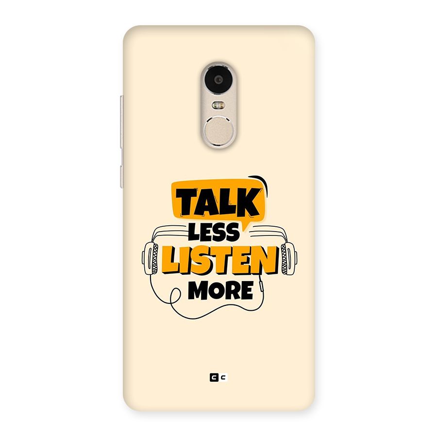 Listen More Back Case for Redmi Note 4