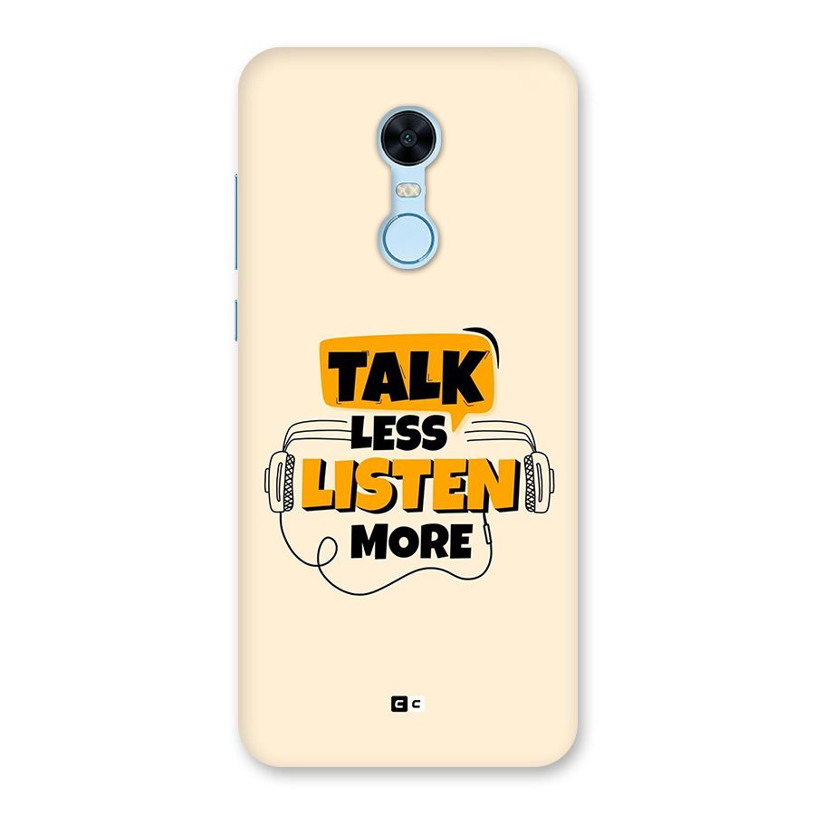 Listen More Back Case for Redmi Note 5