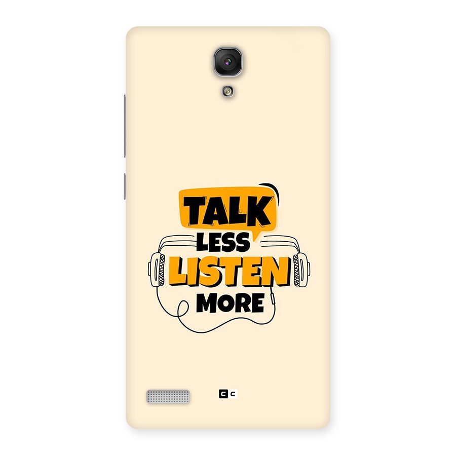 Listen More Back Case for Redmi Note Prime