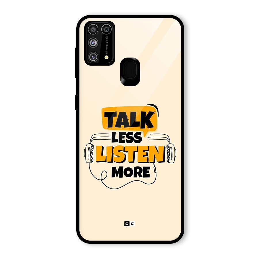 Listen More Glass Back Case for Galaxy F41