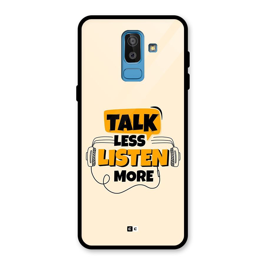 Listen More Glass Back Case for Galaxy J8