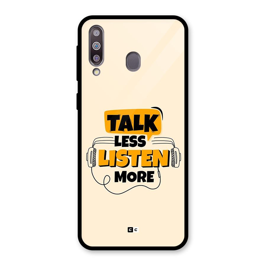Listen More Glass Back Case for Galaxy M30