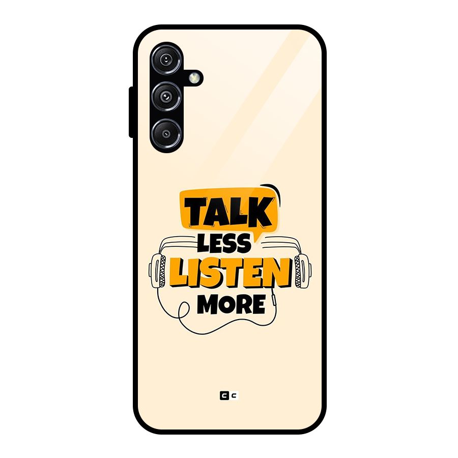 Listen More Glass Back Case for Galaxy M34 5G