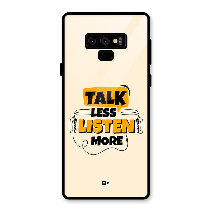 Listen More Glass Back Case for Galaxy Note 9