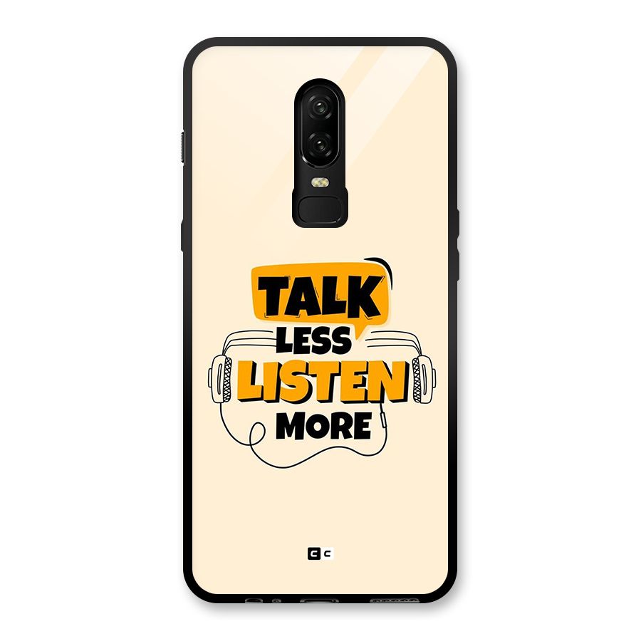 Listen More Glass Back Case for OnePlus 6