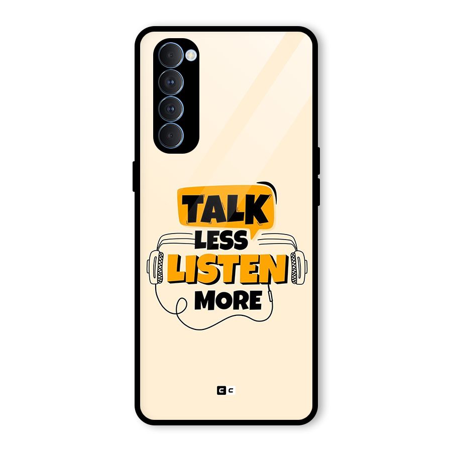 Listen More Glass Back Case for Oppo Reno4 Pro