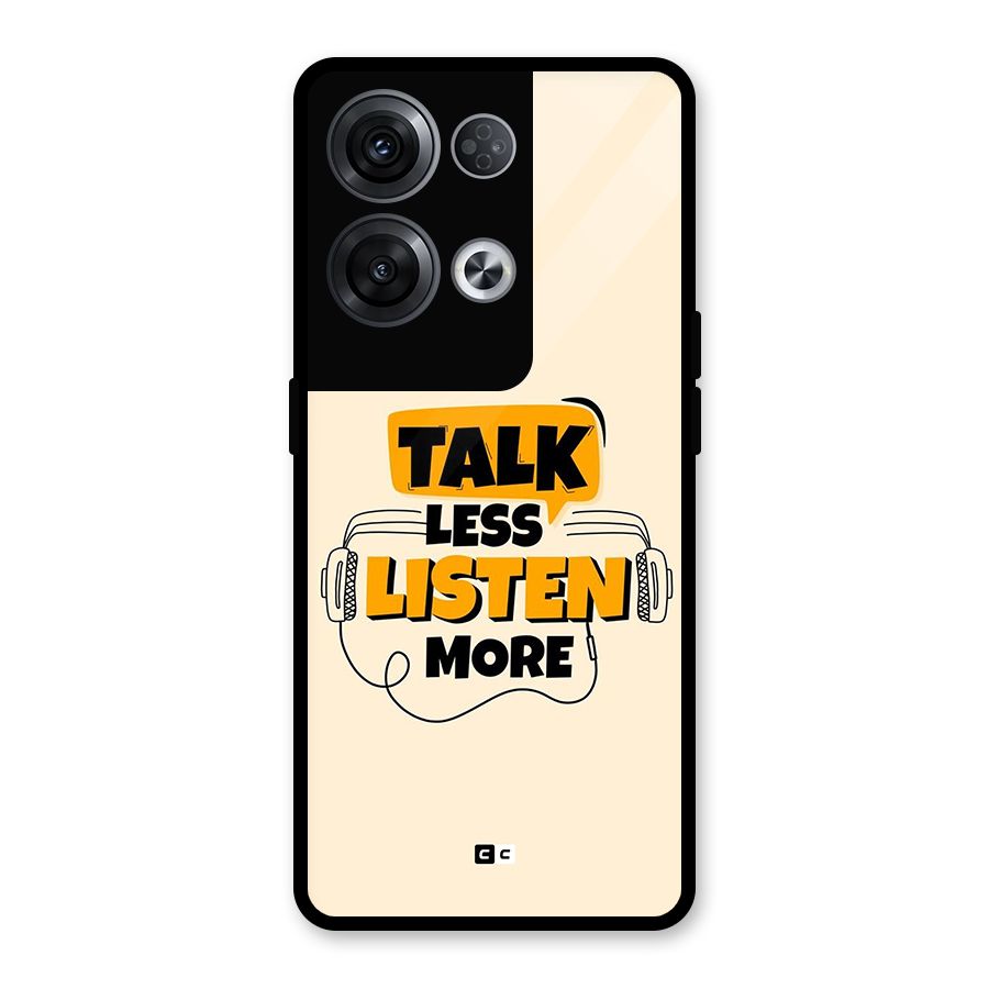 Listen More Glass Back Case for Oppo Reno8 Pro 5G