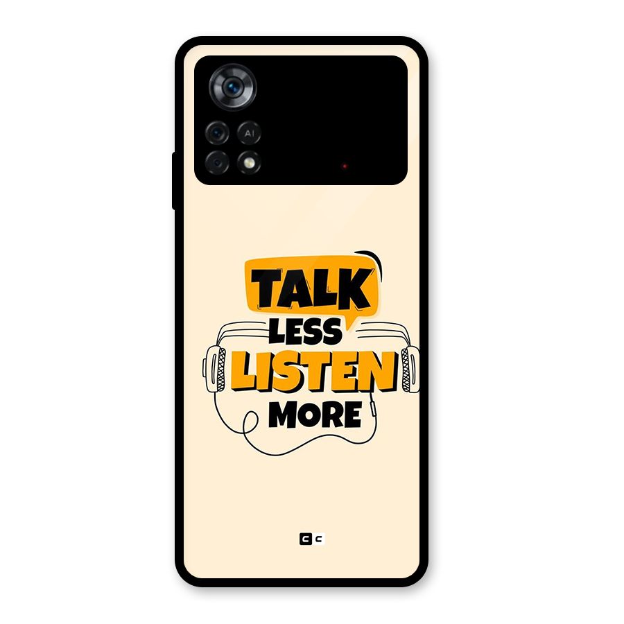 Listen More Glass Back Case for Poco X4 Pro 5G