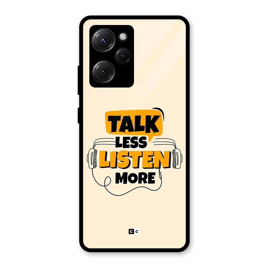 Listen More Glass Back Case for Poco X5 Pro