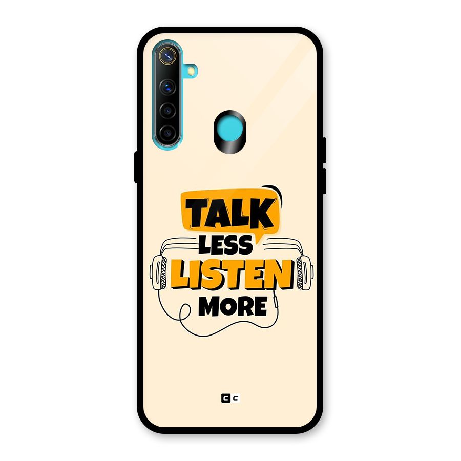Listen More Glass Back Case for Realme 5i