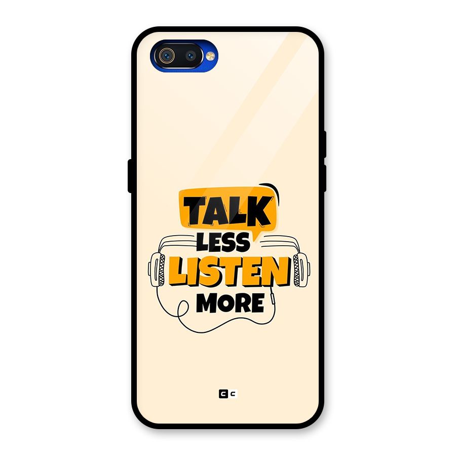 Listen More Glass Back Case for Realme C2