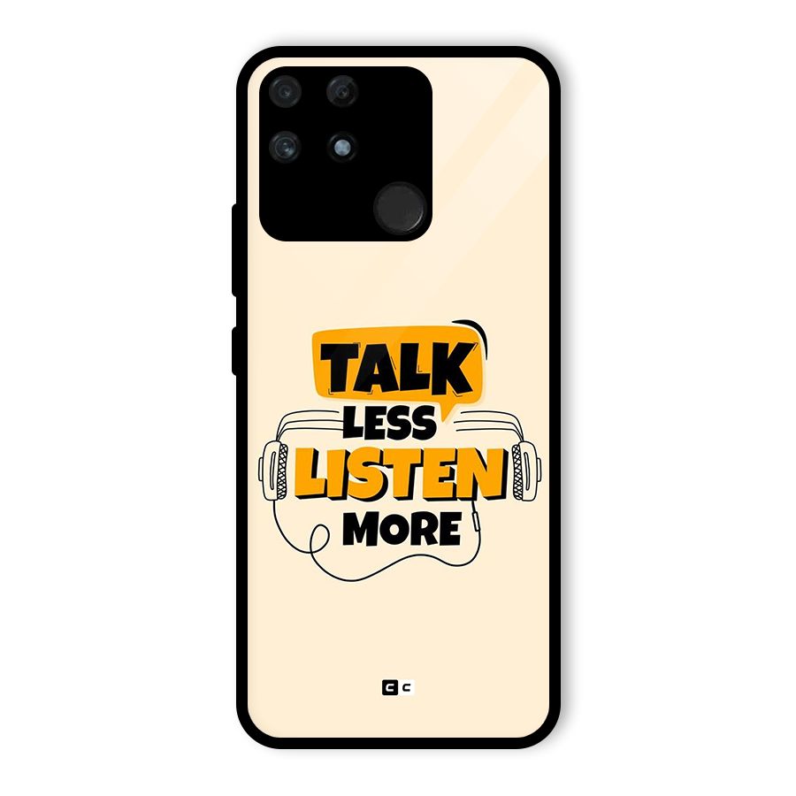Listen More Glass Back Case for Realme Narzo 50A