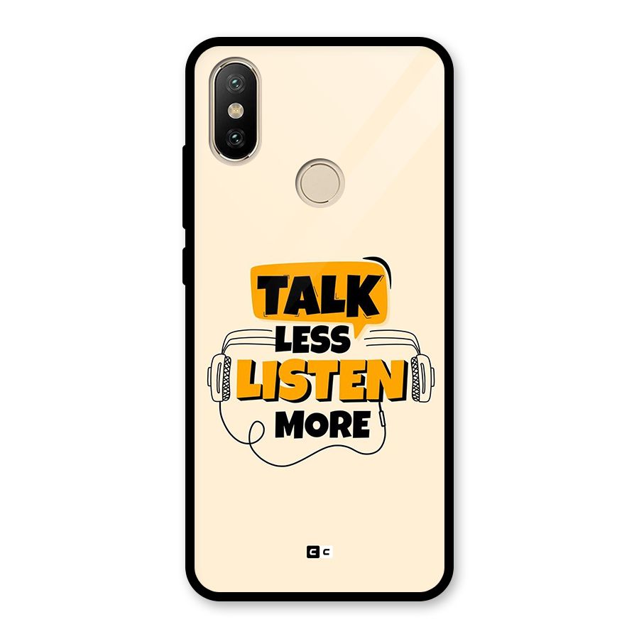 Listen More Glass Back Case for Redmi A1