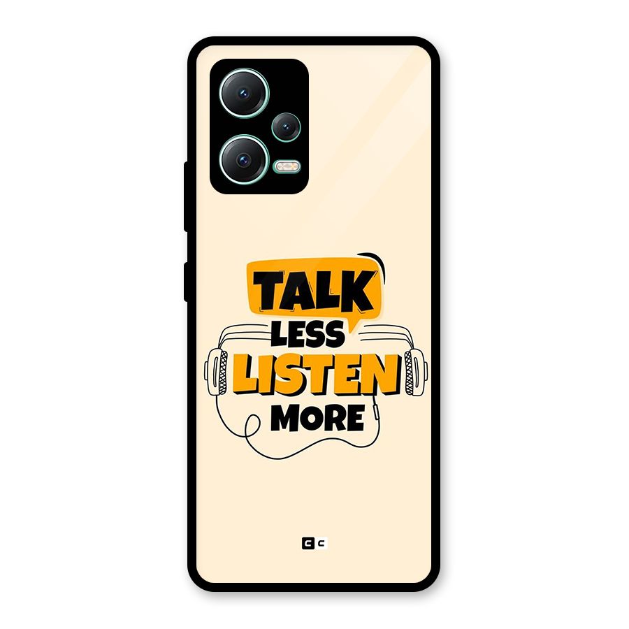 Listen More Glass Back Case for Redmi Note 12 5G