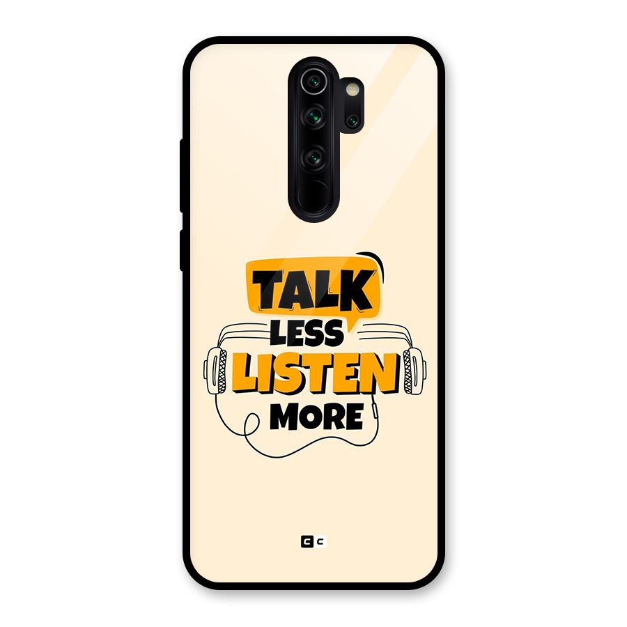 Listen More Glass Back Case for Redmi Note 8 Pro