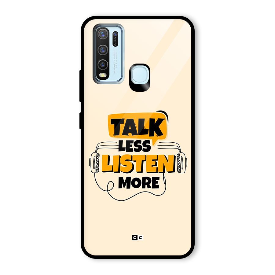 Listen More Glass Back Case for Vivo Y30