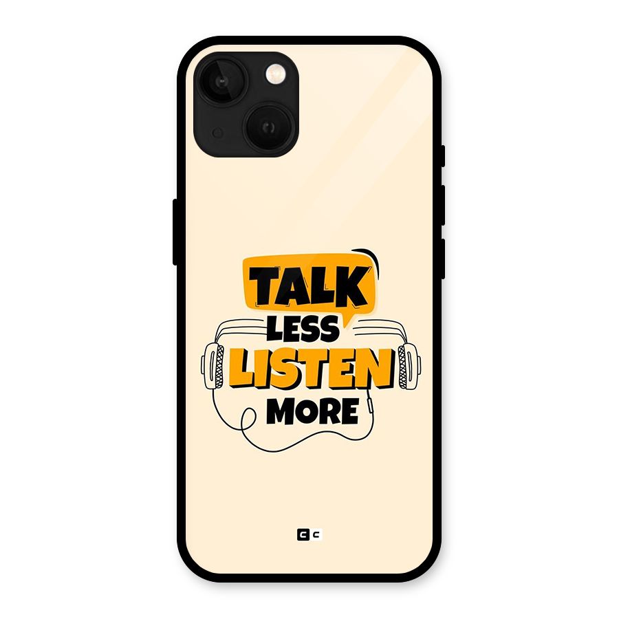 Listen More Glass Back Case for iPhone 13
