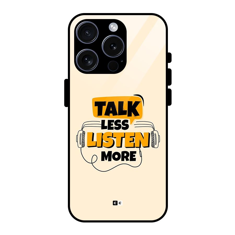 Listen More Glass Back Case for iPhone 15 Pro