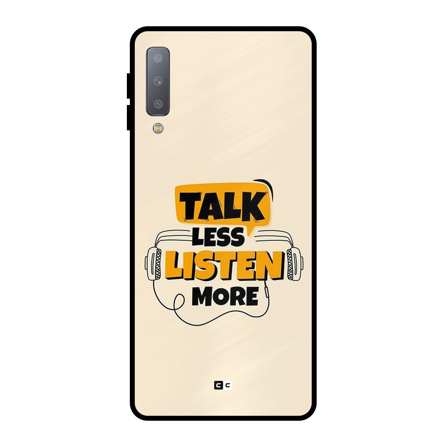 Listen More Metal Back Case for Galaxy A7 (2018)