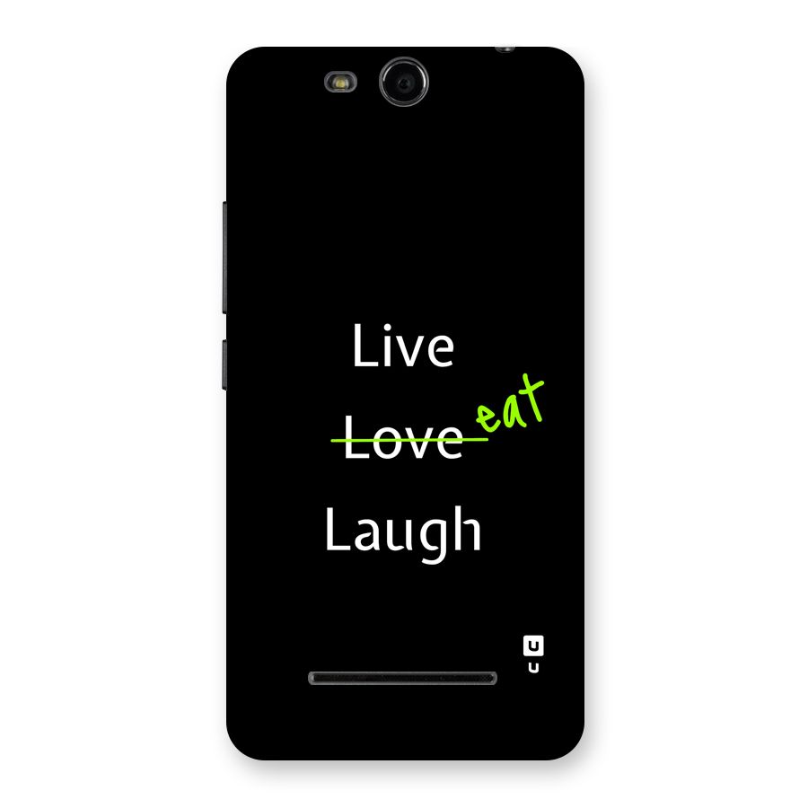 Live Eat Laugh Back Case for Canvas Juice 3 Q392