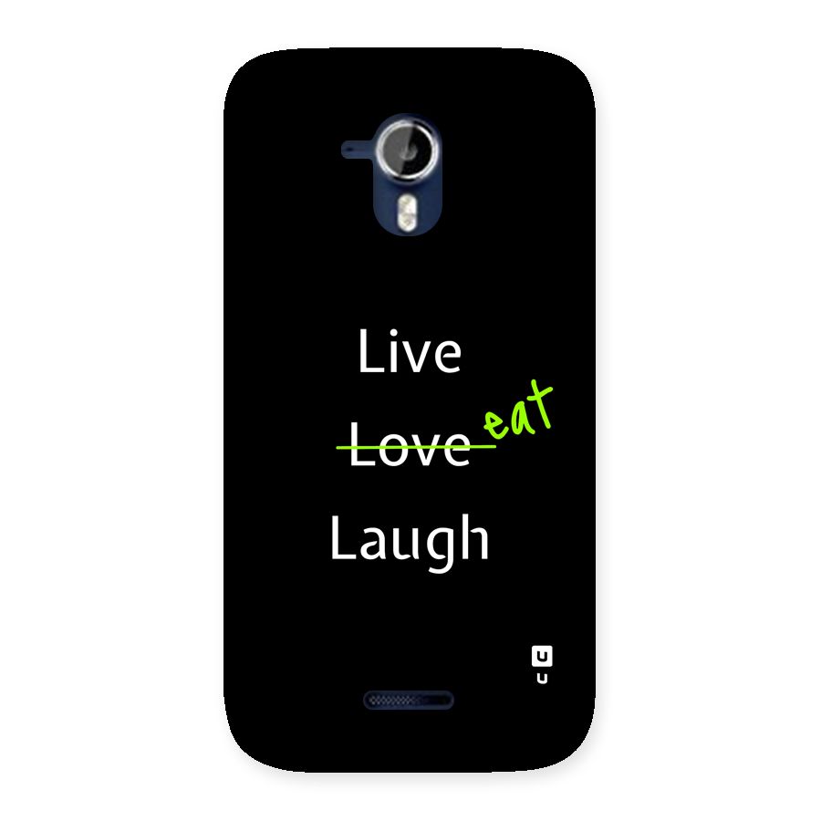 Live Eat Laugh Back Case for Canvas Magnus A117