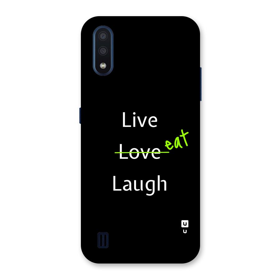Live Eat Laugh Back Case for Galaxy M01