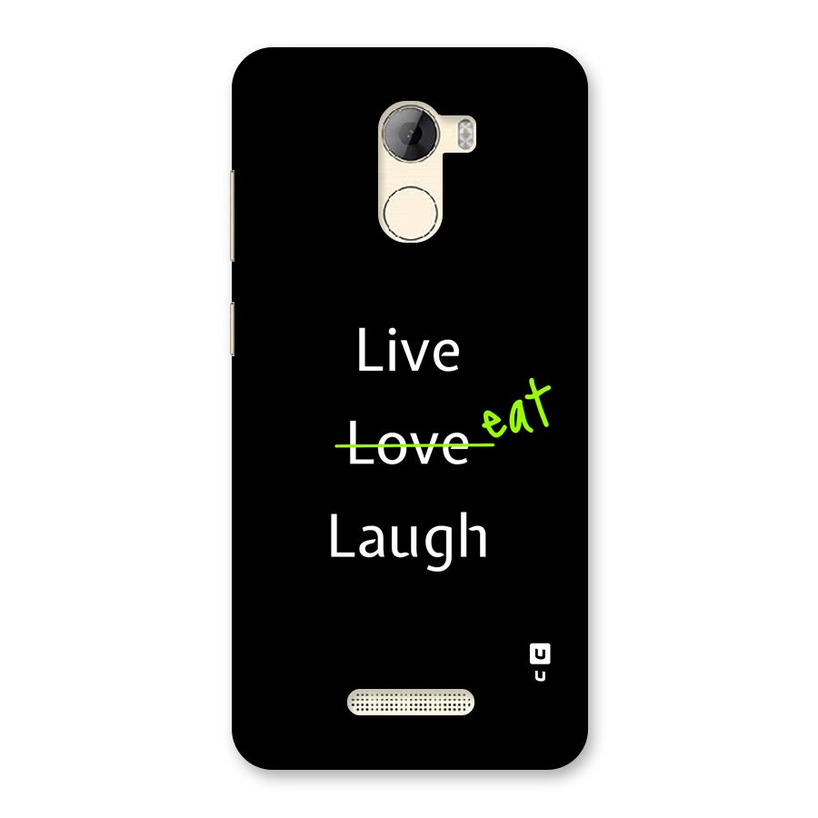 Live Eat Laugh Back Case for Gionee A1 LIte
