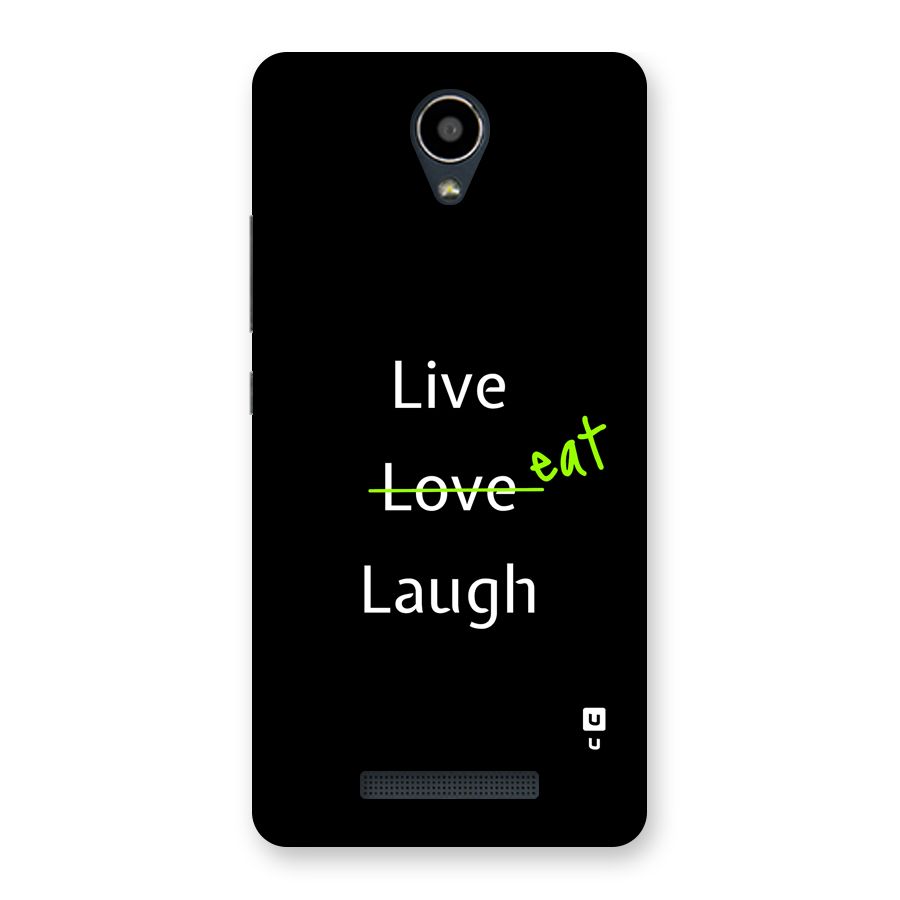 Live Eat Laugh Back Case for Redmi Note 2
