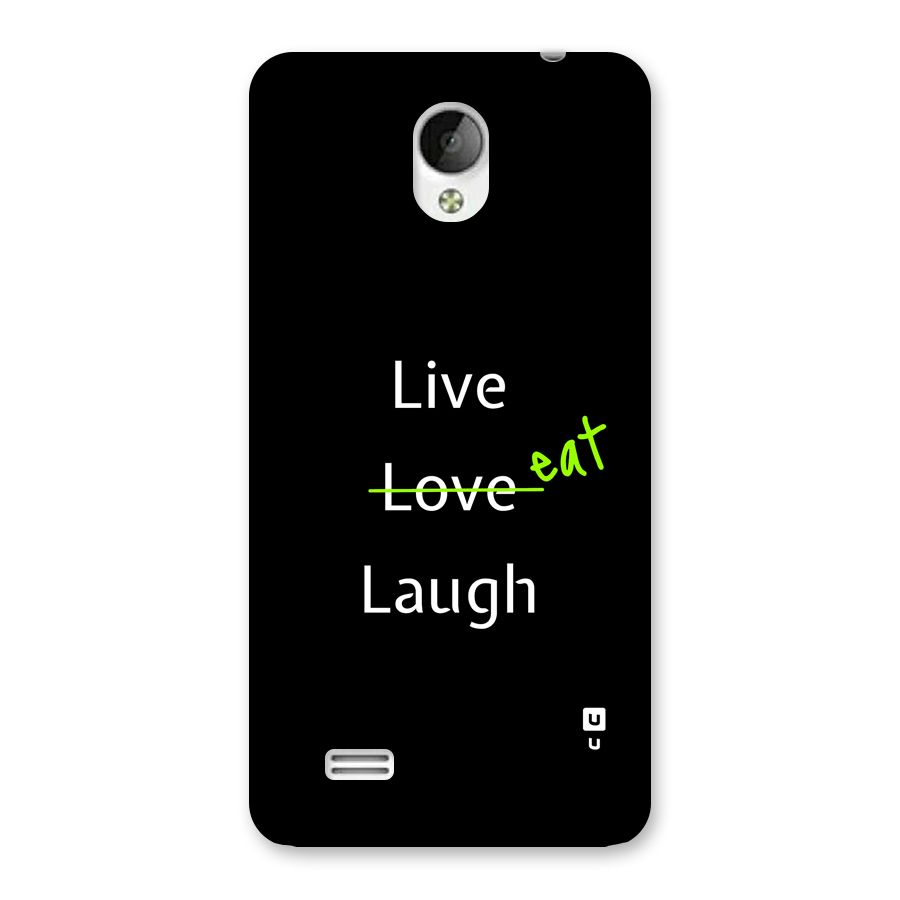 Live Eat Laugh Back Case for Vivo Y21