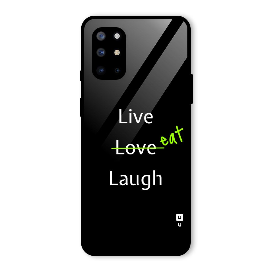 Live Eat Laugh Glass Back Case for OnePlus 8T