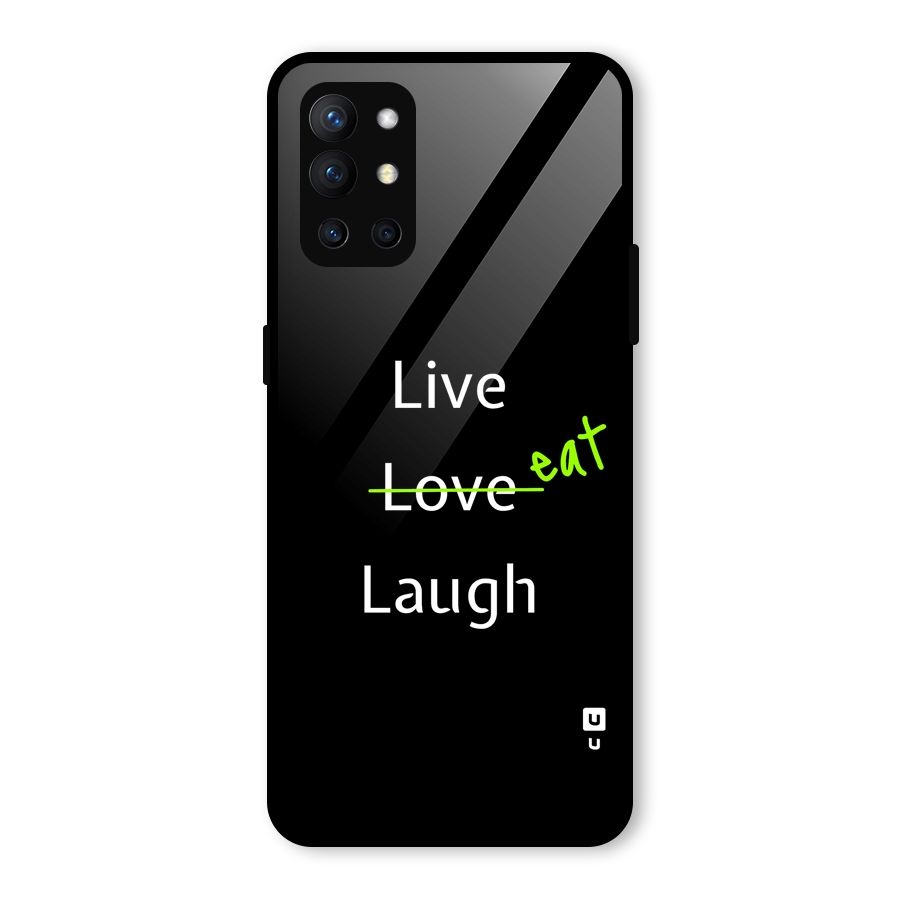 Live Eat Laugh Glass Back Case for OnePlus 9R